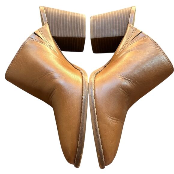 Madewell Cognac Brown Harper Leather Slip On Heeled Mules - Picture 5 of 12
